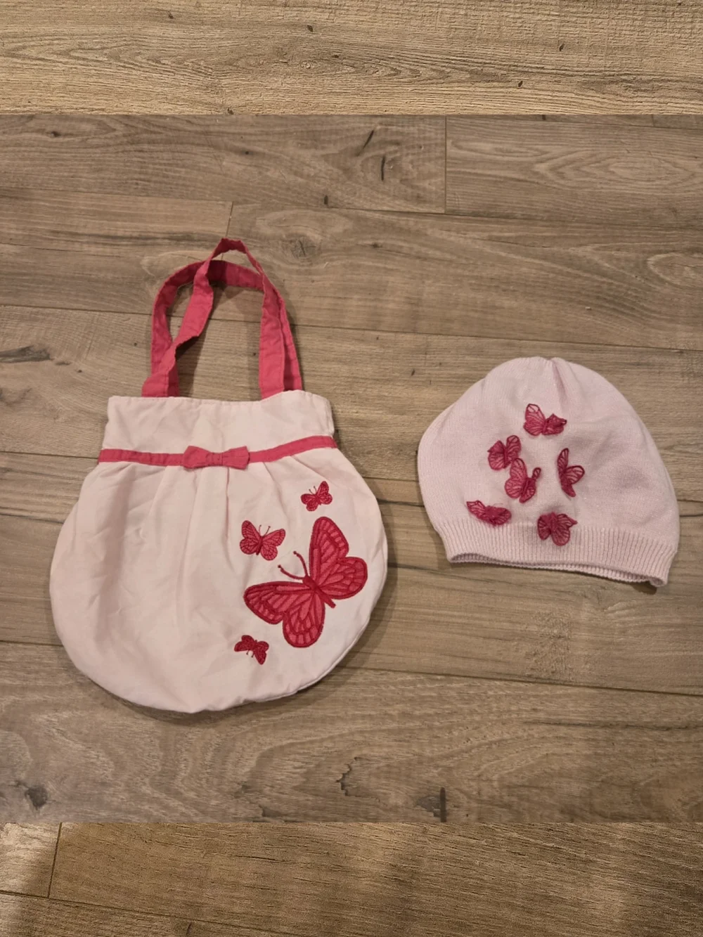 🌸 H&M Toddler Girl Butterfly Handbag & Beanie Set 🌸